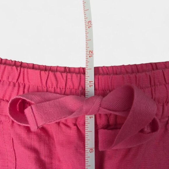 J. Crew Women's Seaside Linen Shorts w/ Pockets M Pink Resortwear Beach Preppy - Picture 8 of 9